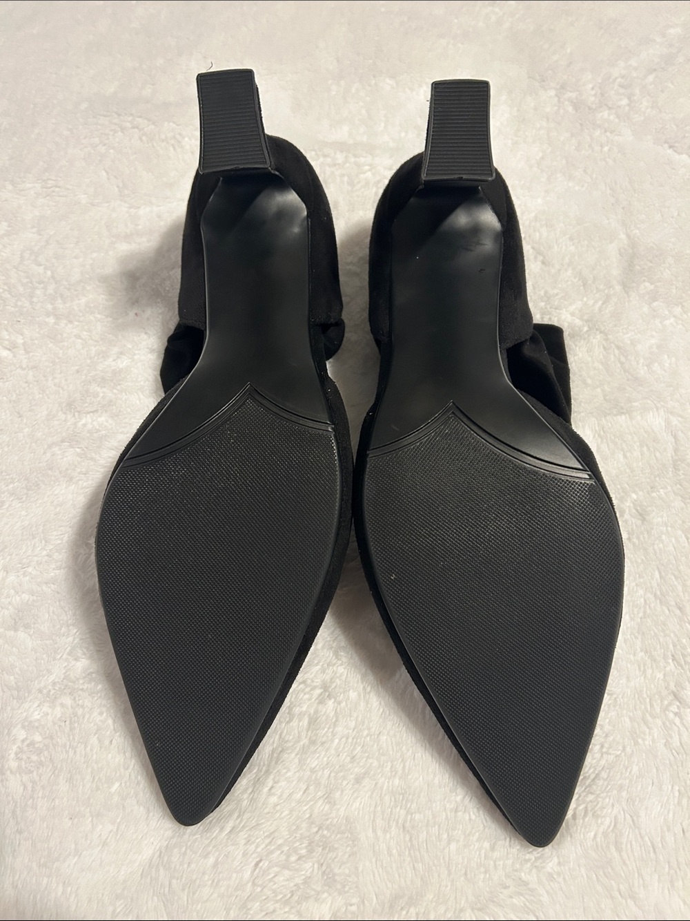 My Paris X Women's Black Pointed Toe Ankle Strap Dress shoes women SZ 7.5 witchy - Picture 7 of 11
